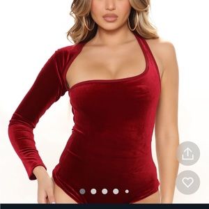 red velvet bodysuit